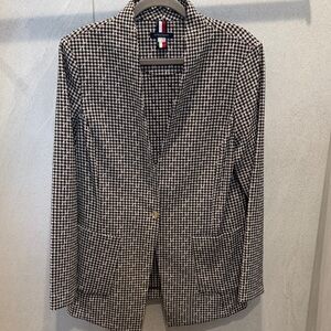 Tommy Hilfiger Houndstooth Jacket with Signature Ribbon